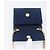 Borsa a tracolla Salvatore Ferragamo Vala Chain in camoscio blu navy e oro Auth 207538 - vista 17