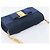 Borsa a tracolla Salvatore Ferragamo Vala Chain in camoscio blu navy e oro Auth 207538 - vista 6