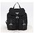 Mochila PRADA Nylon Black Silver Auth 204626V Preto Prata - vista 12