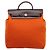 Hermès HERMES Herbag Ad PM Backpack Canvas Leather 2way Orange Gold Auth 204861M Golden - view 2