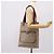 Borsa Tote GUCCI GG Supreme Web Sherry Line PVC Beige Gold 40 02 003 Auth 207471A D'oro - vista 21