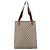 Borsa Tote GUCCI GG Supreme Web Sherry Line PVC Beige Gold 40 02 003 Auth 207471A D'oro - vista 3