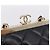 CHANEL Kettenbeutel aus Lammleder Schwarz Goldfarben CC Auth 206632SAV - Ansicht 14