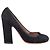 Alaïa Block-Heel-Pumps aus schwarzem Wildleder mit Schleifendetail