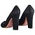 Alaïa Block-Heel-Pumps aus schwarzem Wildleder mit Schleifendetail - Ansicht 3