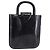 Cartier Handtasche Patent Black Auth 207546V Schwarz