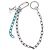LOUIS VUITTON Portachiavi Ciondolo forma LV metallo Silver MP2619 LV Auth 206379M Argento - vista 13