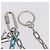 LOUIS VUITTON Portachiavi Ciondolo forma LV metallo Silver MP2619 LV Auth 206379M Argento - vista 5