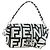 Borsa a tracolla FENDI Mamma Baguette in pelle Mark Jacobs Nera 8BR600 Auth 206295M Nero Argento