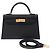 Hermès HERMES Kelly Mini Bag in Black Leather - 103978