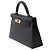 Hermès HERMES Kelly Mini Bag in Black Leather - 103978 - view 5