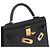 Hermès HERMES Kelly Mini Bag in Black Leather - 103978 - view 7