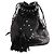 Borsa a secchiello Claris Virot in pelle esotica nera Nero