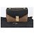 Céline Bolsa de Ombro com Corrente CELINE Couro Marrom Dourado Auth LN054V - vista 28