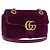 Borsa a tracolla con catena GUCCI GG Marmont Velluto Viola Tono Oro 446744 Auth ka6446V