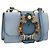 Borsa a tracolla Miu Miu Madras in pelle azzurro tono oro Auth ka6472V Blu chiaro