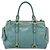 Bolsa de mão Miu Miu em couro 2way azul tom dourado Auth 206643V - vista 13