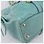 Bolsa de mão Miu Miu em couro 2way azul tom dourado Auth 206643V - vista 17