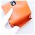 LOEWE Kompaktes Portemonnaie Leder Orange Silber Auth 207651V - Ansicht 10