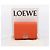 LOEWE Kompaktes Portemonnaie Leder Orange Silber Auth 207651V - Ansicht 12