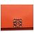 LOEWE Kompaktes Portemonnaie Leder Orange Silber Auth 207651V - Ansicht 17
