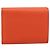 LOEWE Kompaktes Portemonnaie Leder Orange Silber Auth 207651V - Ansicht 2