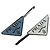 PRADA Haarklammern 2er Set Haarspangen Metall Silber Blau Auth 206677M