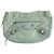 Pochette Balenciaga Le City in pelle verde