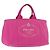 Bolso de mano PRADA Canapa L Canvas Rosa Oro Auth 206733A Dorado