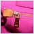 Bolso de mano PRADA Canapa L Canvas Rosa Oro Auth 206733A Dorado - vista 22