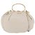 Bolso de mano Miu Miu de cuero 2way White Gold Auth 167659M Blanco Dorado