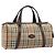 Burberrys Nova Check Boston Bag Canvas Beige Gold Ton Auth BA16134