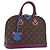 LOUIS VUITTON Monogram Totem Alma PM Hand Bag Purple LV Auth 206881SAM Roxo Monograma