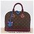 LOUIS VUITTON Monogram Totem Alma PM Hand Bag Purple LV Auth 206881SAM Roxo Monograma - vista 12