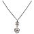 Collana CHANEL Camelia Metallo Argento CC Auth 199739