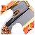 Miu Miu Sword Wallet Matelassé mit Leder-Charm Orange Goldfarben Auth 167697M - Ansicht 10