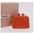Miu Miu Sword Wallet Matelassé mit Leder-Charm Orange Goldfarben Auth 167697M - Ansicht 12