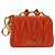 Miu Miu Sword Wallet Matelassé mit Leder-Charm Orange Goldfarben Auth 167697M - Ansicht 13