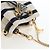 PRADA Pochette a spalla con catena Canvas Navy Gold Auth LN217M D'oro Blu navy - vista 6