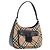 Sac à épaule Burberrys Nova Check Canvas Beige Silver Auth 207696A Argenté