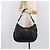 Bolsa de Ombro PRADA em Couro Preta Prata BR4519 Auth am12738V Preto - vista 28