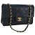 Borsa a tracolla CHANEL Chain Matelasse 23 in pelle d'agnello nera e oro CC Auth BA16032SAV Nero D'oro
