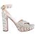 Prada Snakeskin Platform Ankle-Strap Sandals Black