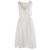 Vestido midi Miu Miu 2007 em seda e algodão com cintura smock Cru