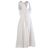 Vestido midi Miu Miu 2007 em seda e algodão com cintura smock Cru - vista 2