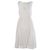 Vestido midi Miu Miu 2007 em seda e algodão com cintura smock Cru - vista 3