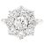 Autre Marque Gänseblümchen-Ring aus Weißgold und Platin, besetzt mit Diamanten.