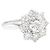 Autre Marque Gänseblümchen-Ring aus Weißgold und Platin, besetzt mit Diamanten. - Ansicht 2
