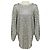 Abito da cocktail corto Isabel Marant impreziosito da paillettes argentate, perle e strass Argento