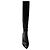 Paris Texas Black Embossed Leather High Heeled Tall Boots - view 4
